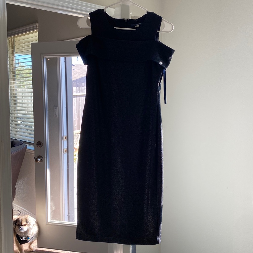 Tommy Hilfiger sparkly black dress.
